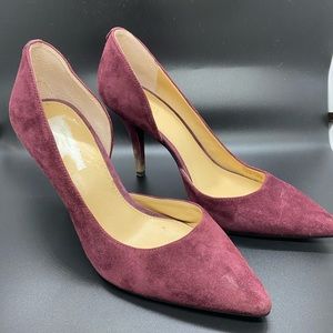 Michael Kors Suede Heels Raspberry